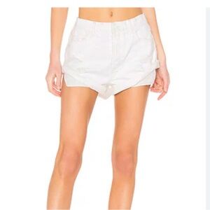 Alexander Wang White Rolled Shorts